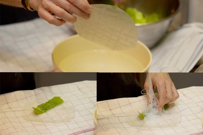 Pasos a la hora de rellenar el rollito